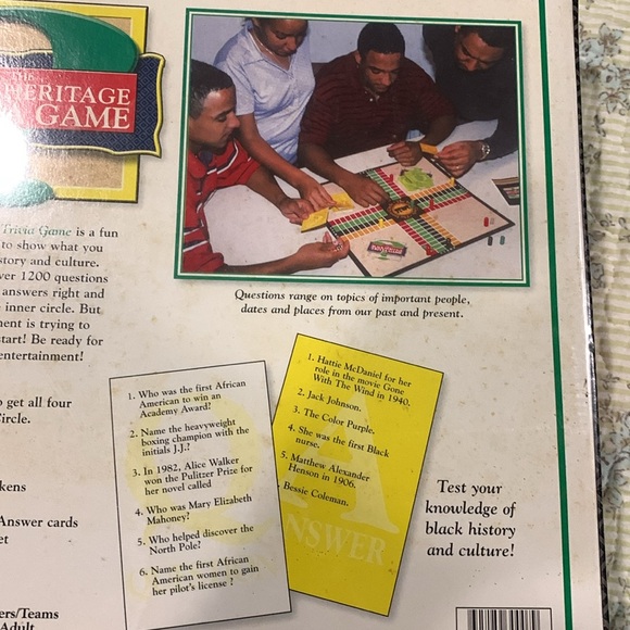 Black Heritage trivia Game NEW Sealed (By Geebee) 2-4 players/Teams Family Game - Picture 5 of 9